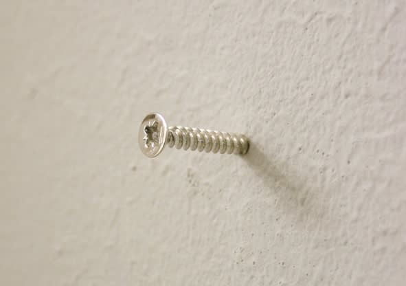 When its our turn I 2007 one silver screw with white topaz, one palladium screw with white diamond, edition of 3 (in pairs) 2.5cm long